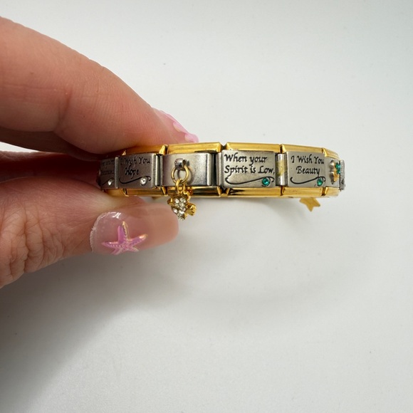 6.5" Bradford Exchange "Charming Touches" two toned metal "Daughter" bracelet! - Picture 6 of 13